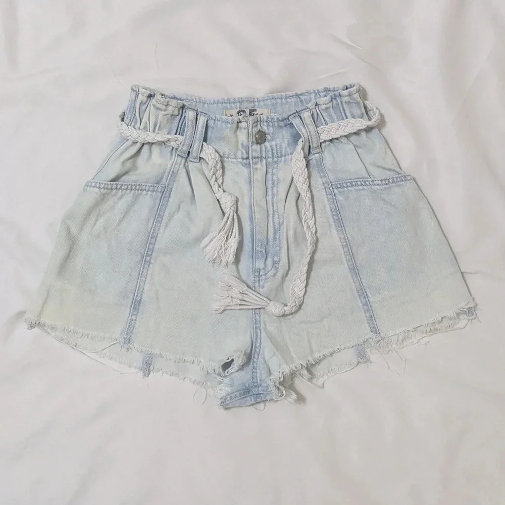 We The Free High Waisted Short, Color Light Blue, Size 25